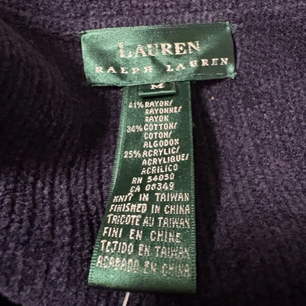 NWT Vintage Ralph Lauren Dark Blue Corduroy Blazer with Gold Buttons. Size M - Picture 4 of 5